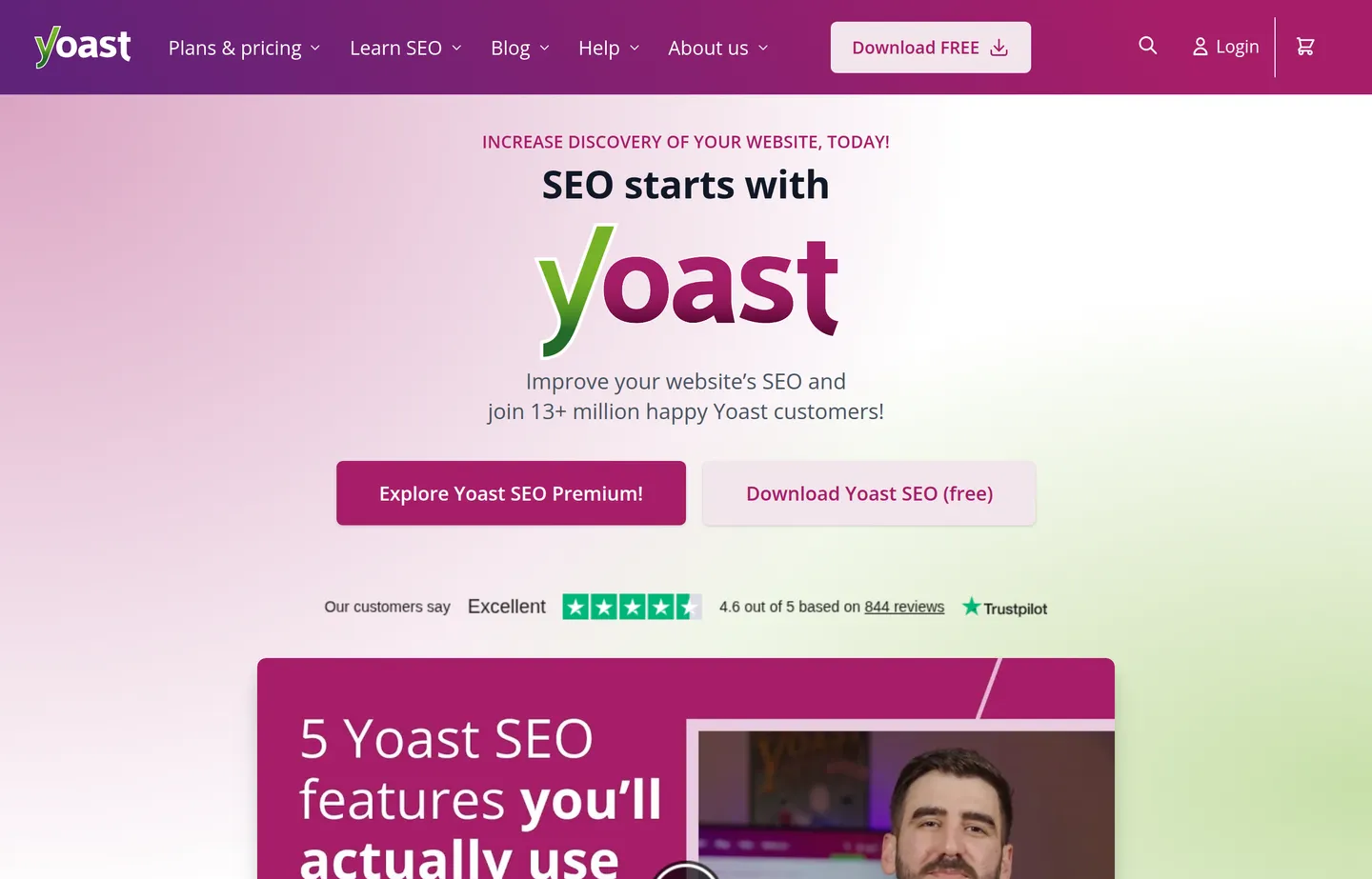 The Yoast SEO website.