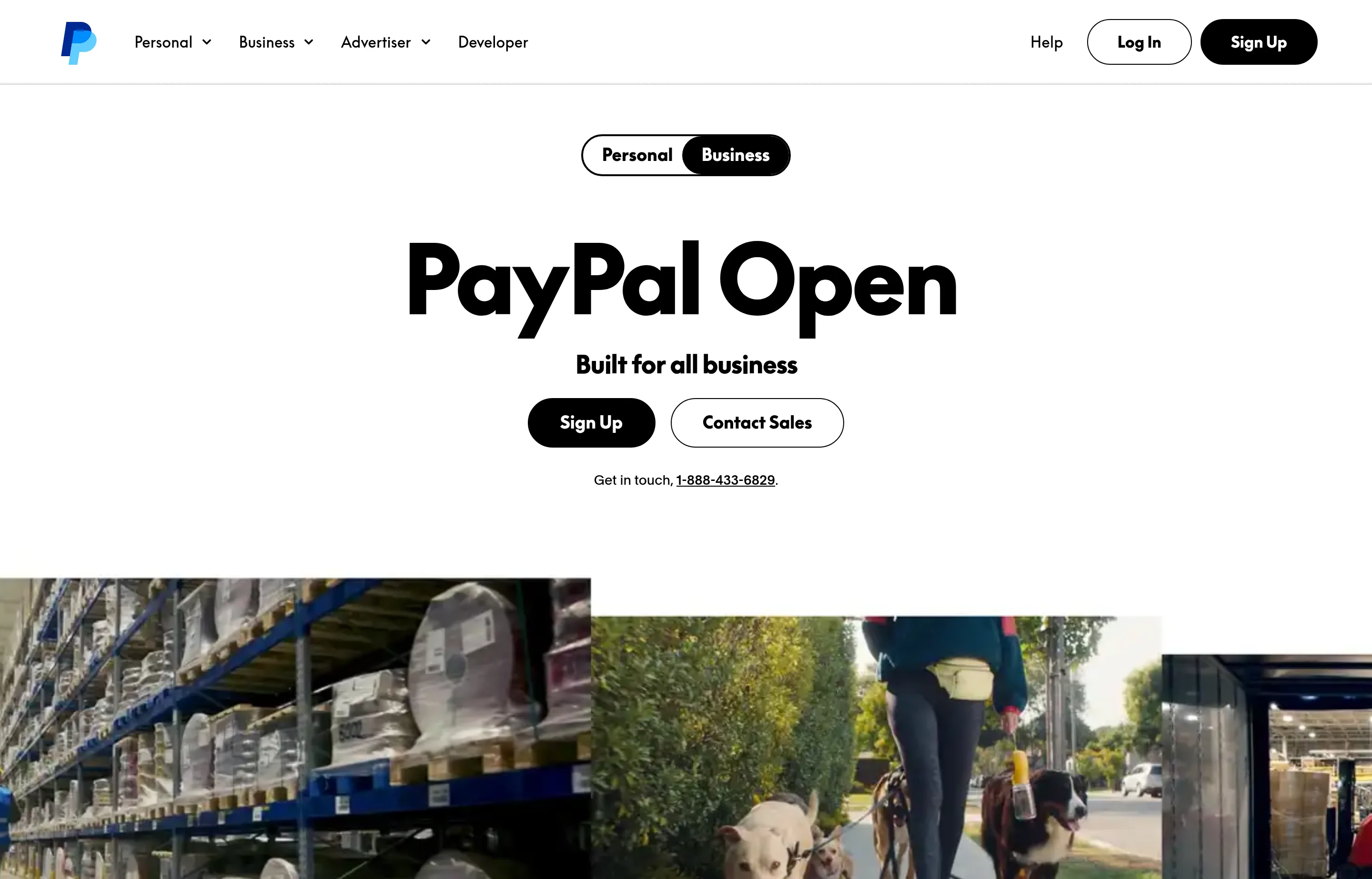 The PayPal for business website, payments built for all business sizes.